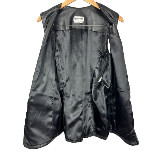 Vintage Bagatelle Black 100% Cow Leather Vest with Brushed Gold Hardware Size L - Picture 13 of 13